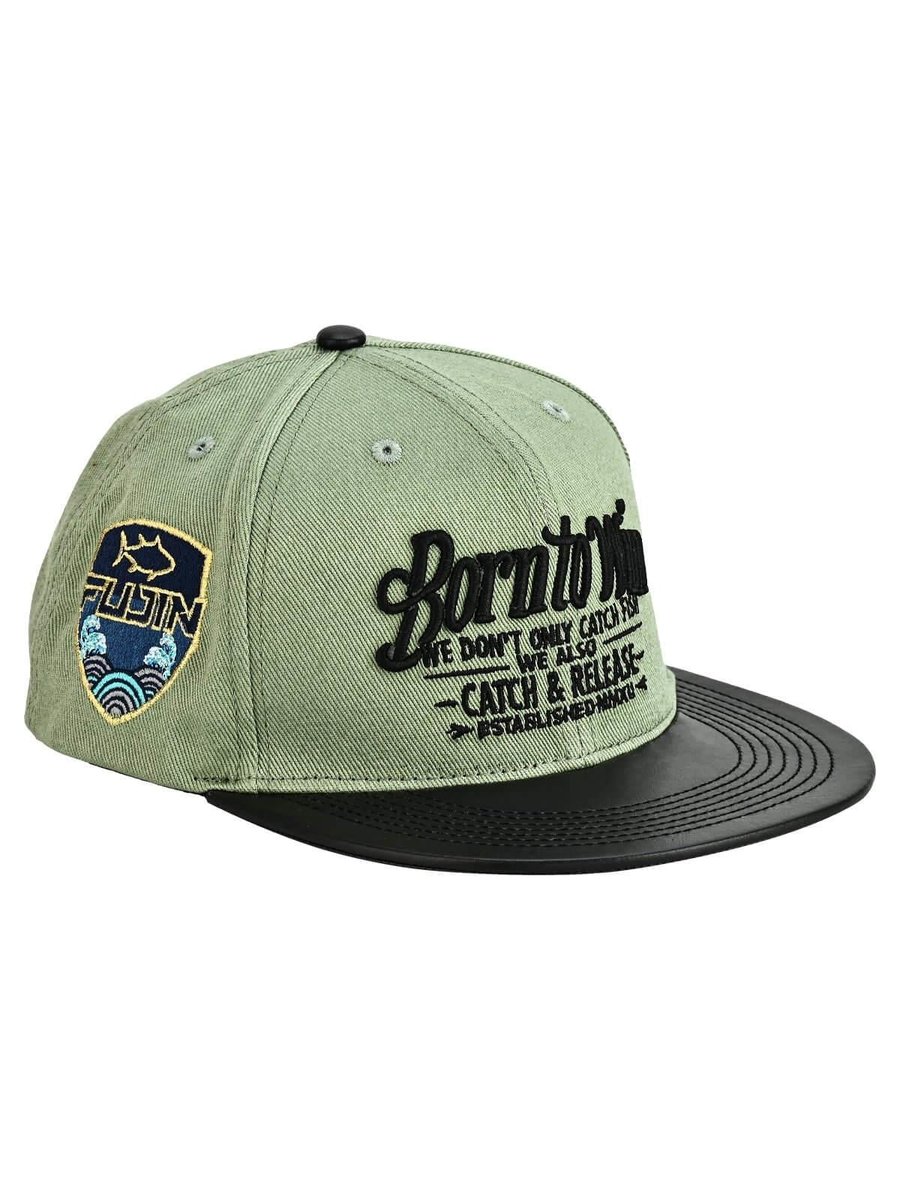 Balıkçı Giyim Fujin BTW Leather Visor Şapka Light Green