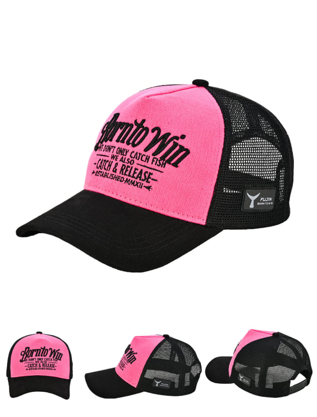 Balıkçı Giyim Fujin BTW Trucker Şapka Black Fuchsia
