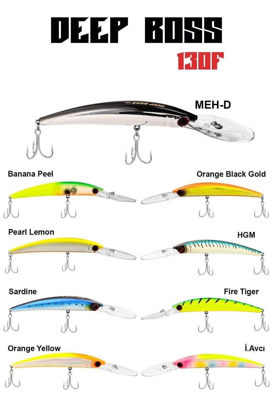 Maket Yemler Fujin DeepBoss 130F 24gr Maket Balık