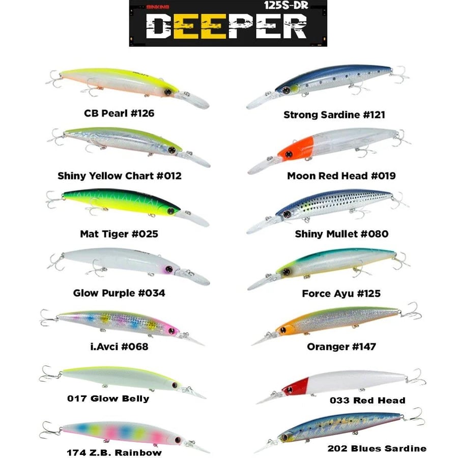 Maket Yemler Fujin Deeper 125S-DR Slow Sinking Maket Balık