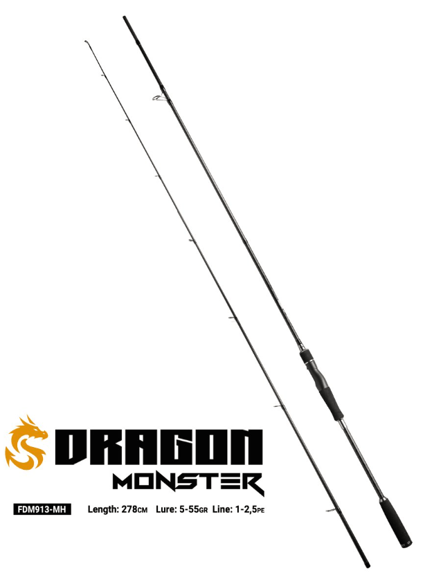 Spin Kamışları Fujin Dragon Monster 278cm 5-55gr Spin Kamışı