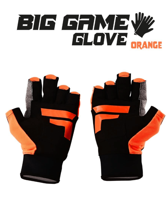 FUJIN Fujin Pro Angler S24 Big Game Gloves Orange - S/M Balıkçı Giyim