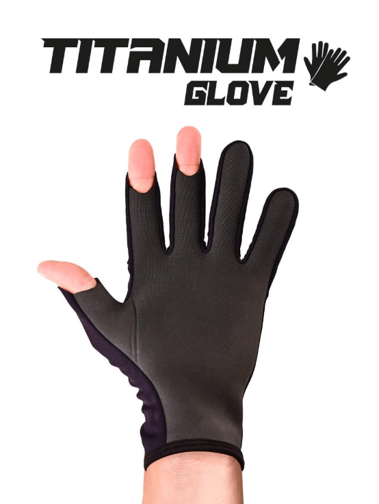 FUJIN Fujin Pro Angler S24 Titanium Gloves Black Gold - M/L Balıkçı Giyim