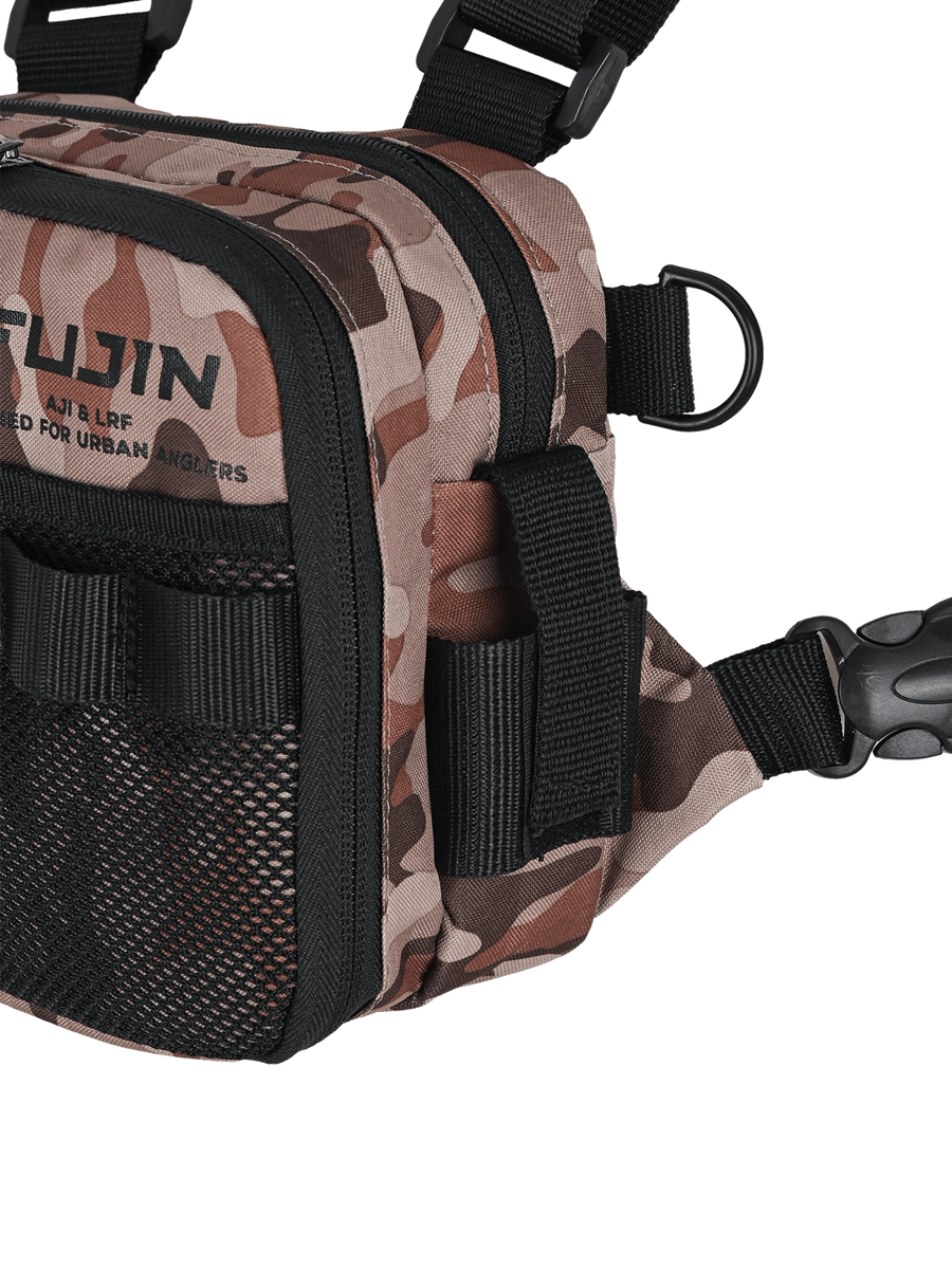 FUJIN Fujin Tactical Vest Brown Camo Balıkçı Çantası Çanta ve Kutular