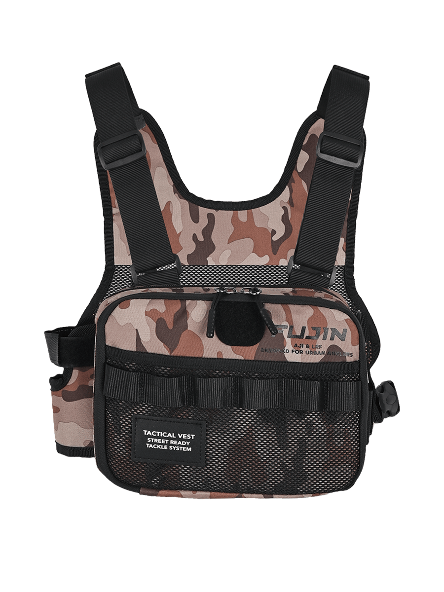 FUJIN Fujin Tactical Vest Brown Camo Balıkçı Çantası Çanta ve Kutular