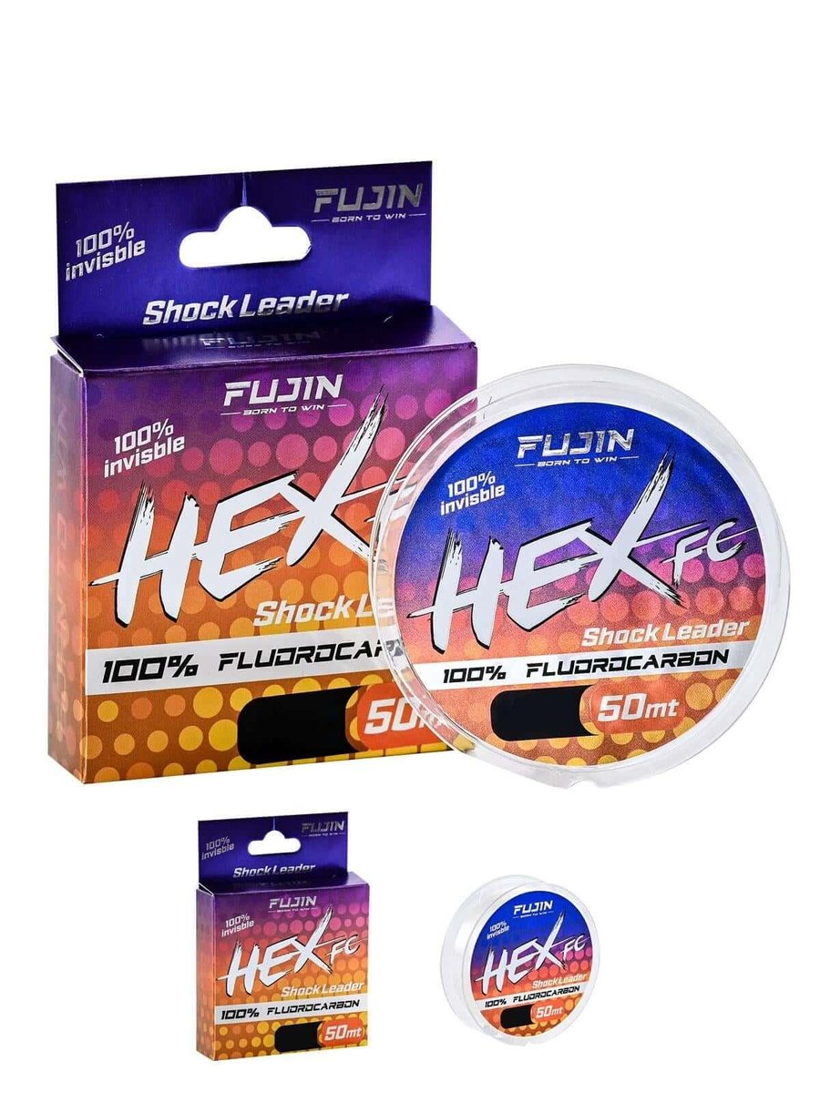Fluorocarbon (Leader) Misinalar Fujin Hex %100 FC Leader 50mt Misina - 0.28MM