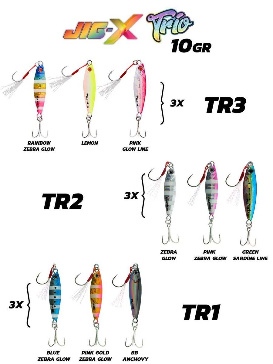 Jig Yemler Fujin Jig-X Trio 3lü Micro Jig 10gr