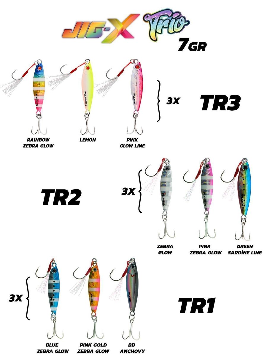 Jig Yemler Fujin Jig-X Trio 3lü Micro Jig 7gr