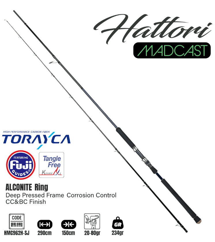 Jigging Kamışları Fujin Madcast 290cm 20-80gr Shore Jig Kamışı