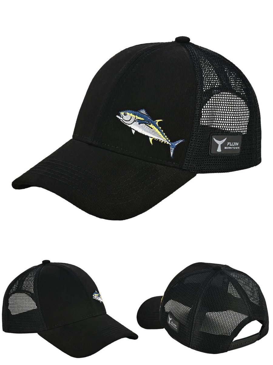 Balıkçı Giyim Fujin Pro Angler Black Tuna Şapka
