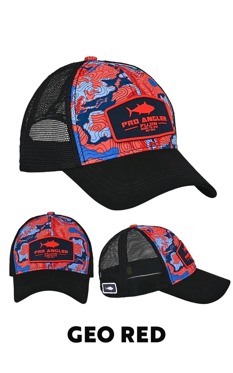 Balıkçı Giyim Fujin Pro Angler GEO Red Balıkçı Şapkası