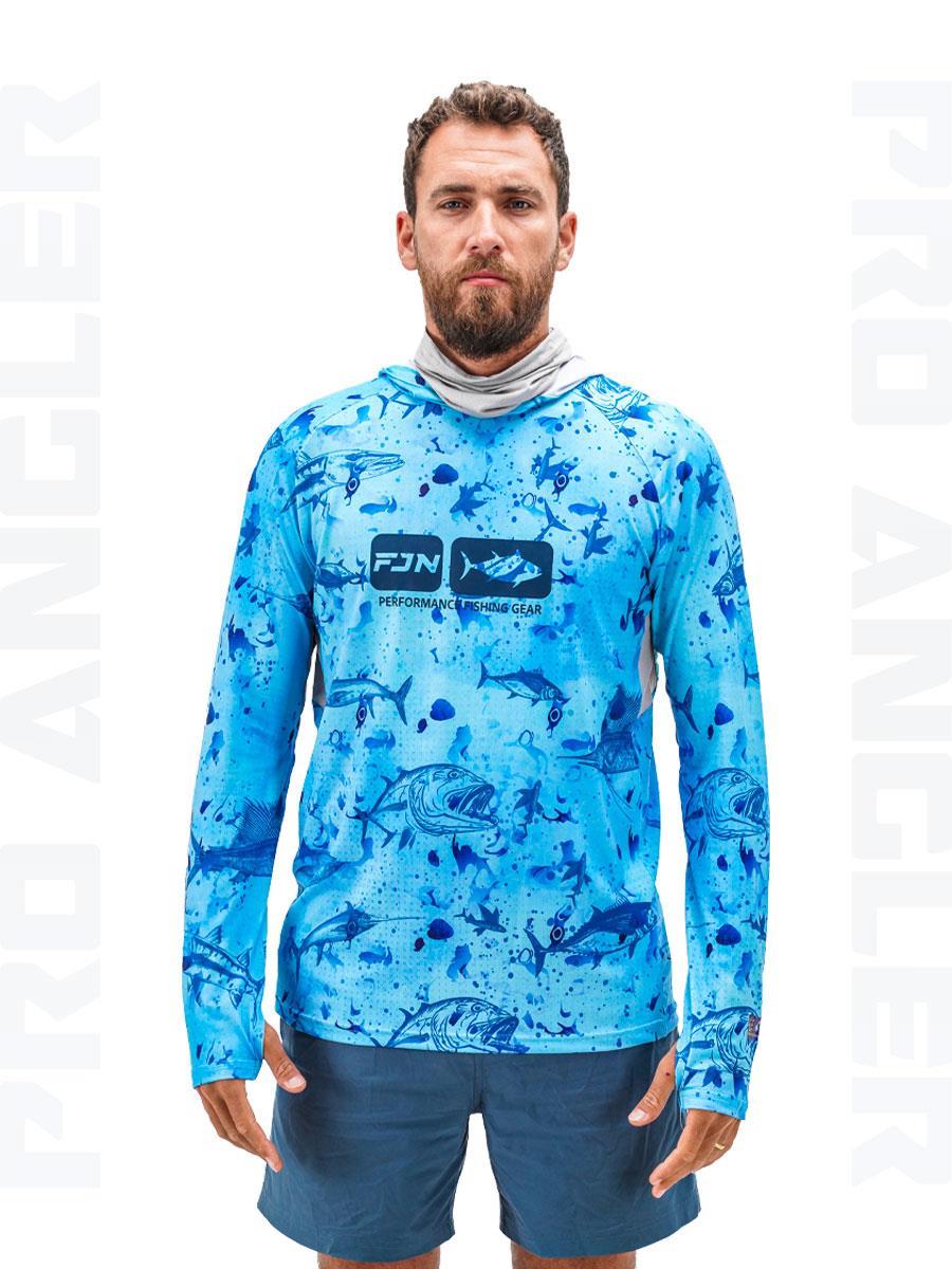 Balıkçı Giyim Fujin Pro Angler S24 Buff&Hoodie Blue Fish - XL