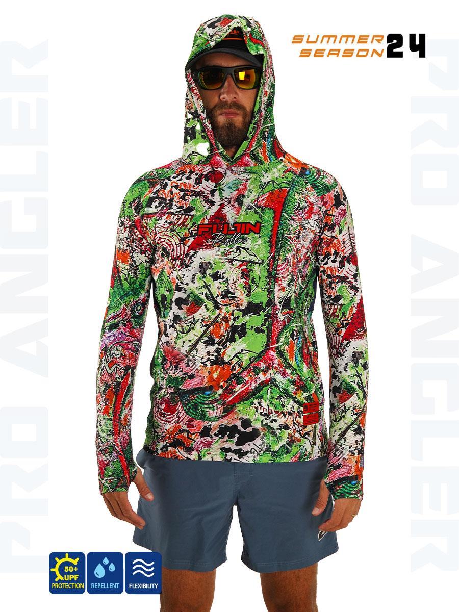 Balıkçı Giyim Fujin Pro Angler S24 Hooded Makai Green Red - L
