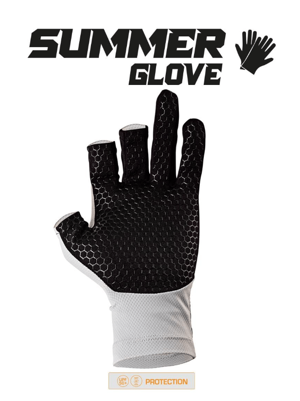 Balıkçı Giyim Fujin Pro Angler S24 Summer Gloves Grey