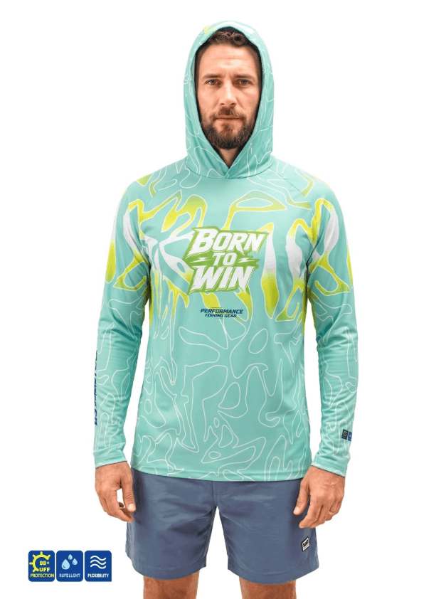 Fujin Pro Angler S26 T-Shirt Hooded Izohips Bold Mint  Balıkçı Giyim