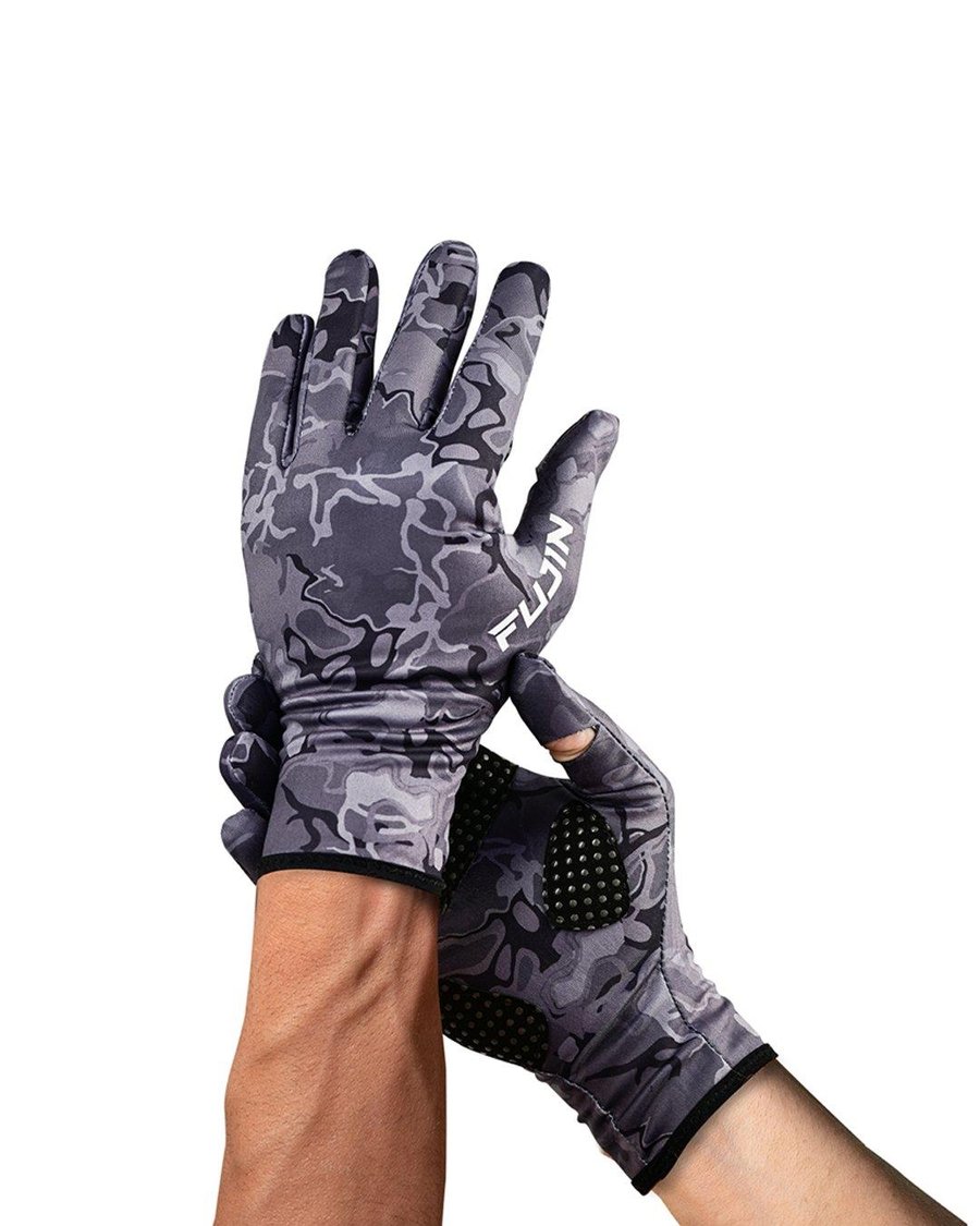 Balıkçı Giyim Fujin Pro Angler Winter Gloves Black Camo - L\XL