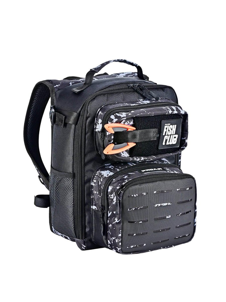 Çanta ve Kutular Fujin ProAji Back Pack Black Camo Balıkçı Sırt Çantası