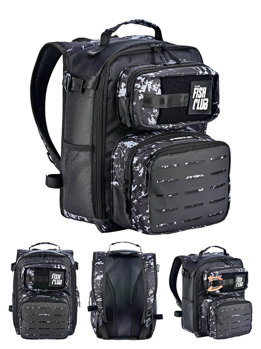 Çanta ve Kutular Fujin ProAji Back Pack Black Camo Balıkçı Sırt Çantası