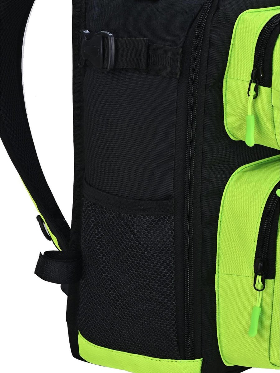 Çanta ve Kutular Fujin ProAji Back Pack Black Lime Balıkçı Sırt Çantası