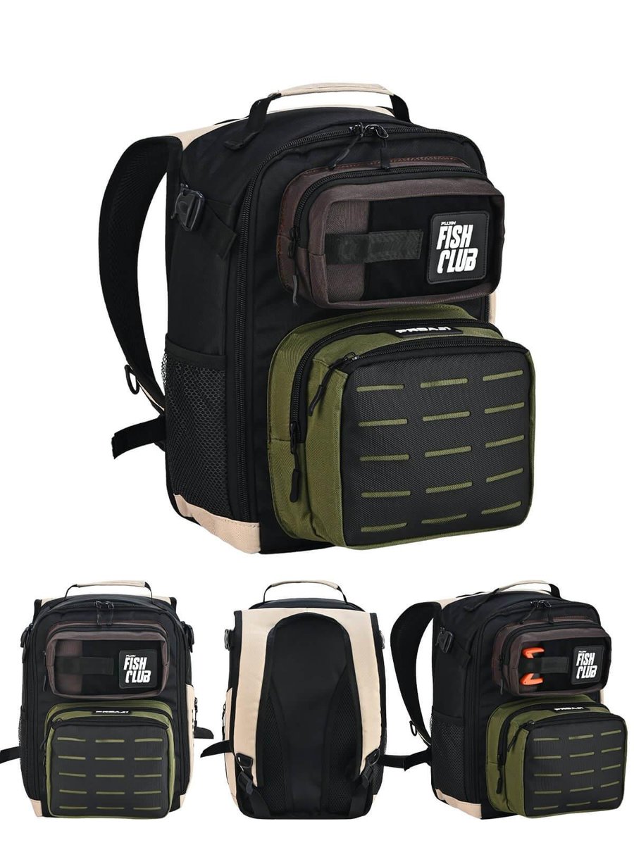 Çanta ve Kutular Fujin ProAji Back Pack Green Beige Balıkçı Sırt Çantası