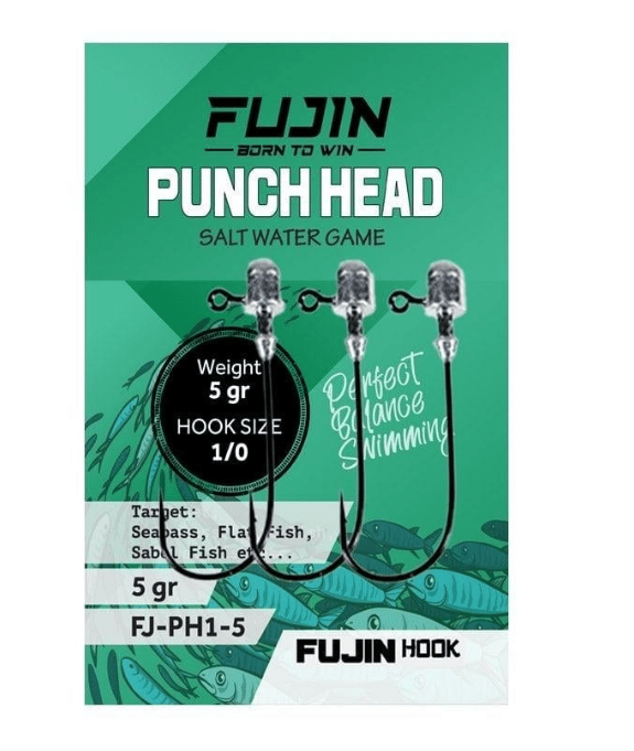 Fujin Punch Head Jighead FJ-PH 1/0 Jig Head ve Zokalar