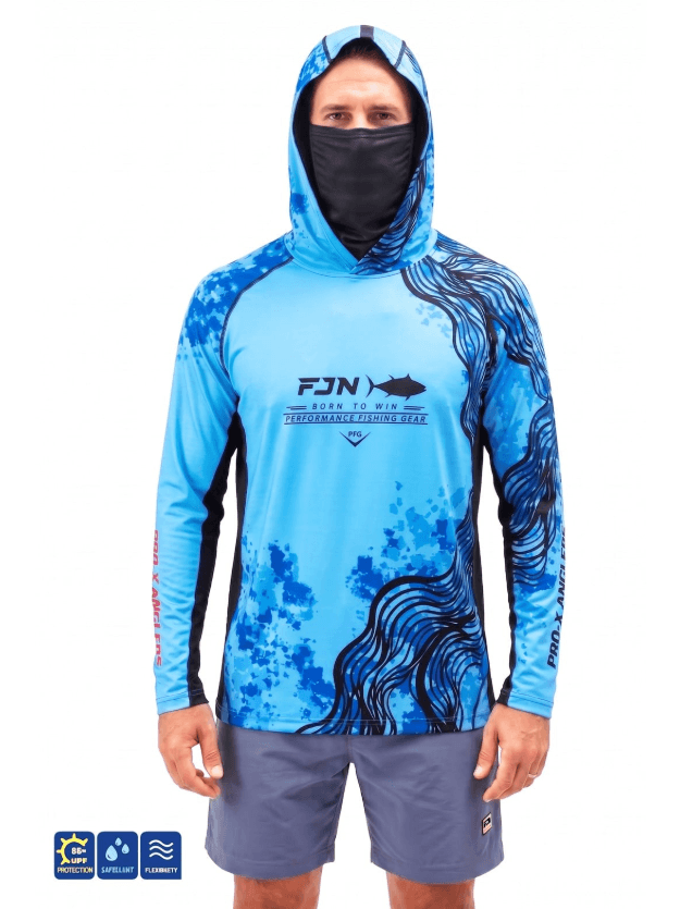 Fujin Relax S26 T-Shirt Buff&Hoodie Blue Black  Balıkçı Giyim