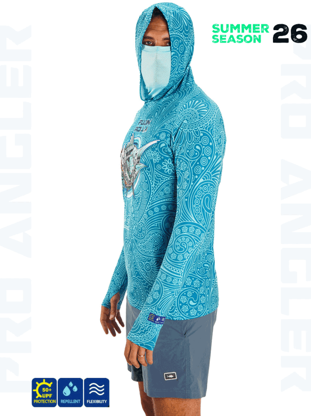 Balıkçı Giyim Fujin Rolla S26 Buff&Hoodie Swordfish Mint - XL