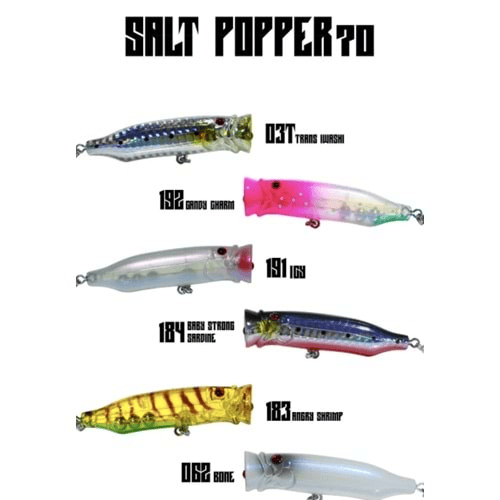 Maket Yemler Fujin Salt Popper 70mm 9.5gr Su Üstü Maket Balık