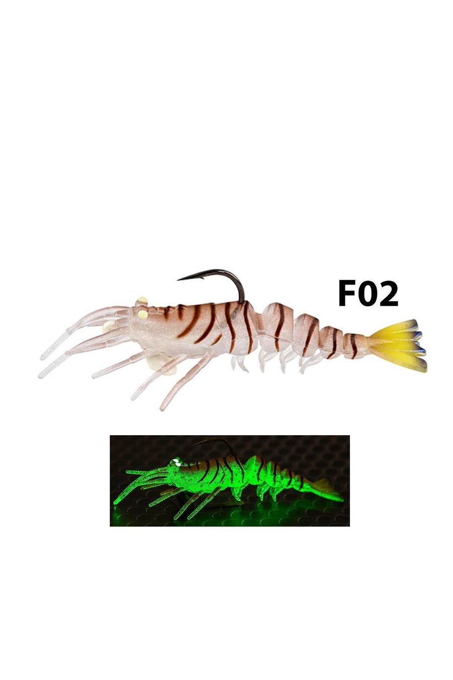 Silikon Yemler Fujin Shrimper 75mm 8.5gr Silikon Karides - F01 JELLY