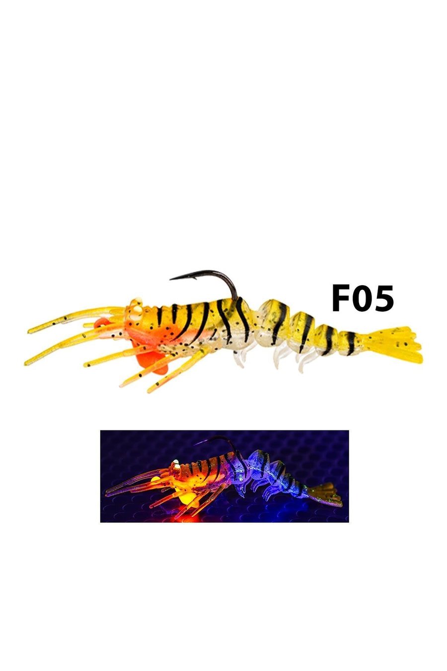 Silikon Yemler Fujin Shrimper 75mm 8.5gr Silikon Karides - F01 JELLY