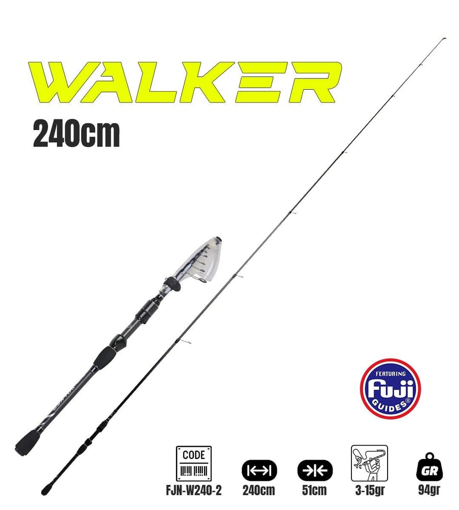 Teleskopik Kamışlar Fujin Walker 240cm 3-15gr Teleskopik Spin Kamışı