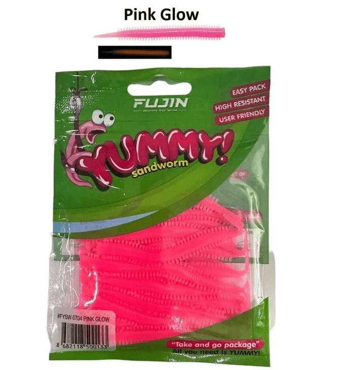 Silikon Yemler FUJIN Yummy Sandworm 7cm LRF Silikonu - SHIRASU VIOLET GLOW