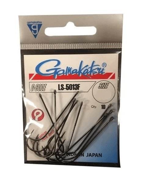 Tekli İğneler Gamakatsu LS-5013F Siyah Uzun Pala Olta İğnesi - 1