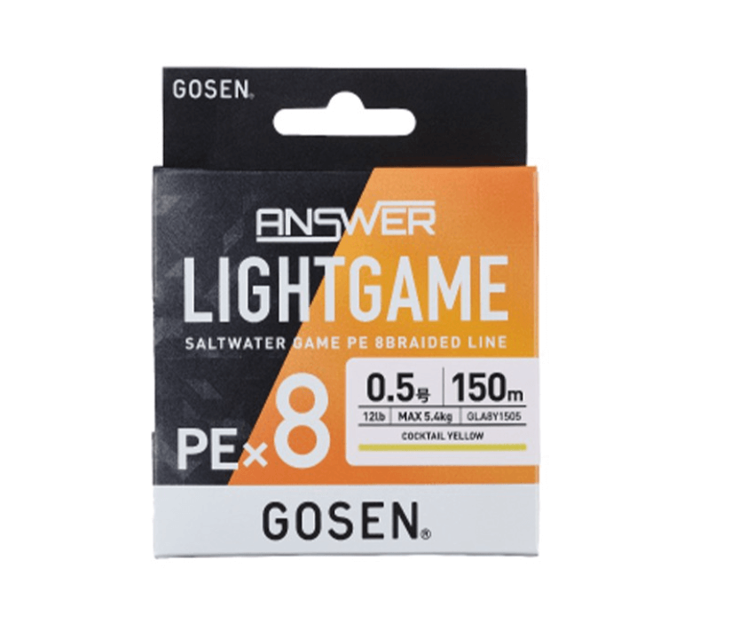 İp Misinalar Gosen Answer Light Game PE8 Örgü LRF İpi 150mt Coctail Yellow - 0.3PE