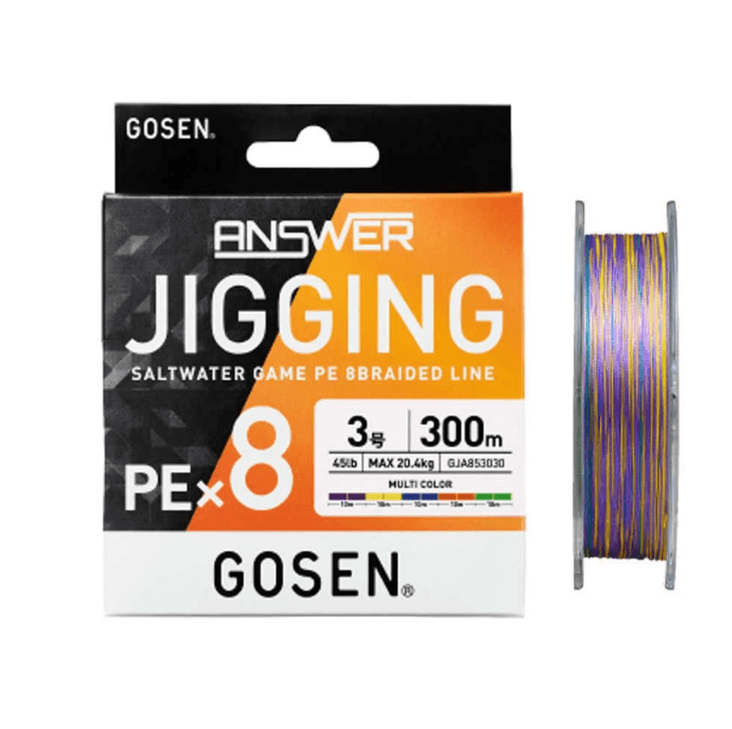 GOSEN  Gosen Jigging Answer PE 8 Örgü Jig ve Tai Rubber İpi 300mt Multi İp Misinalar