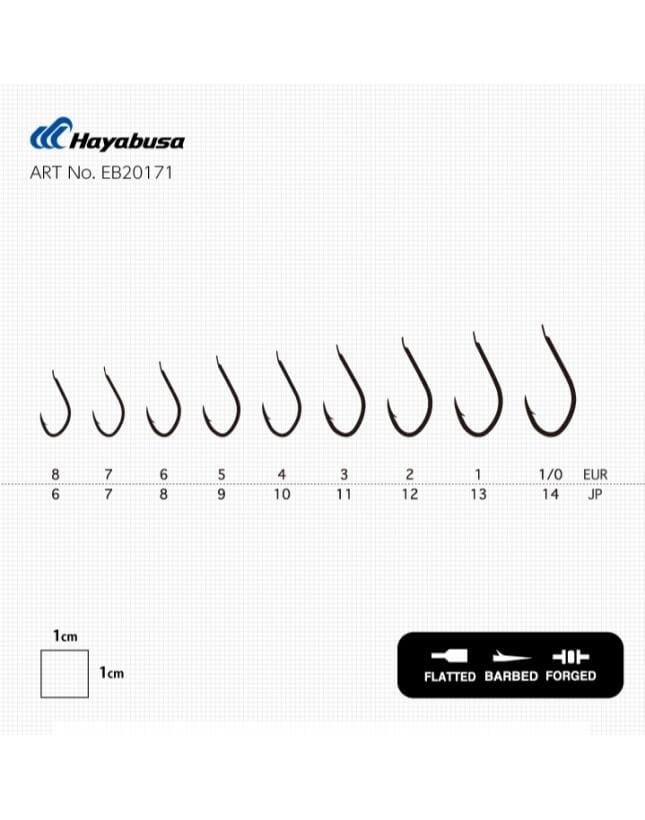 Tekli İğneler Hayabusa HSNA 201 Kısa Pala Olta İğnesi 15'li Paket Black Nikel - 3