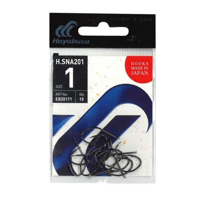 Tekli İğneler Hayabusa HSNA 201 Kısa Pala Olta İğnesi 15'li Paket Black Nikel - 3