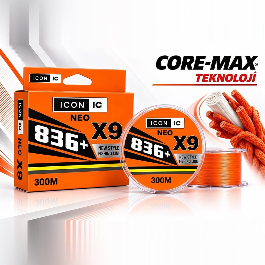 ICON-IC NEO 836 Plus X9 Orange 150m İp Misina İp Misinalar