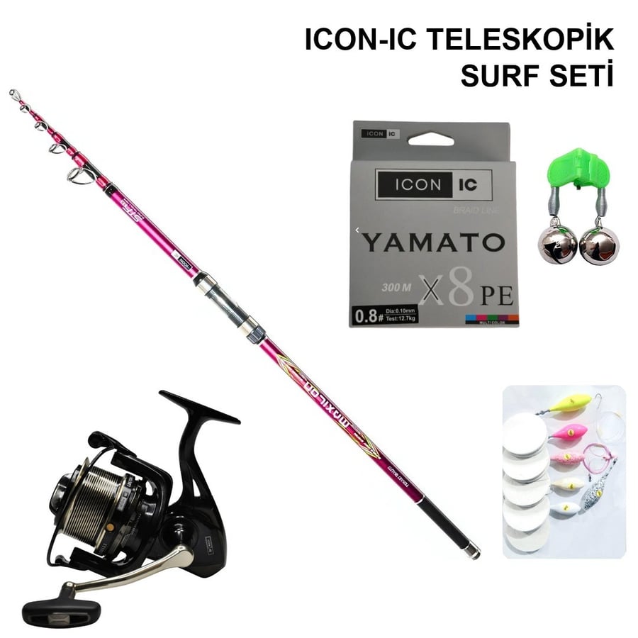ICON-IC Teleskopik Surf Seti Hazır Olta Setleri