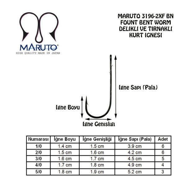 Maruto 3196-2XF Bn İğne - 1/0
