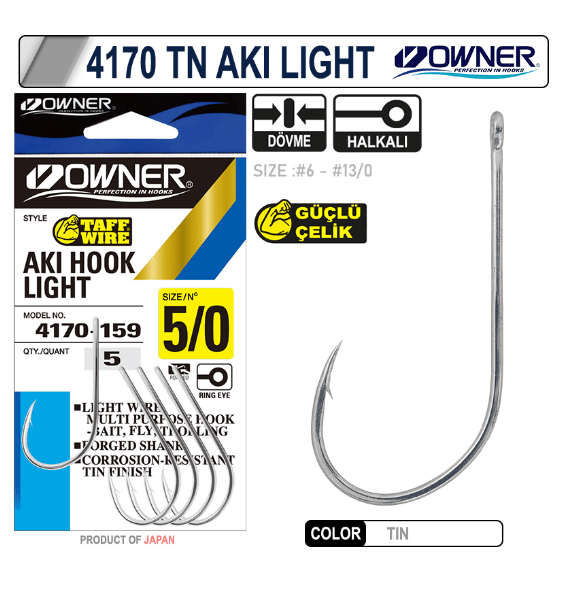 OWNER 4170 TN AKI LIGHT Tekli İğneler