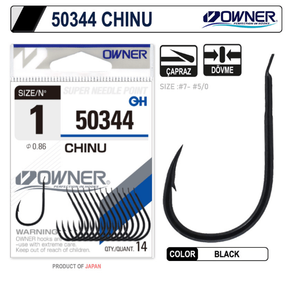 Owner 50344 Chinu Black İğne Tekli İğneler