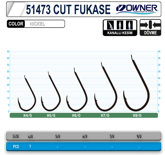 OWNER 51473 CUT FUKASE Tekli İğneler