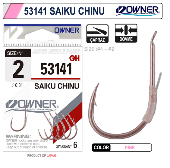 Owner 53141 Saiku Chinu Pink İğne Tekli İğneler