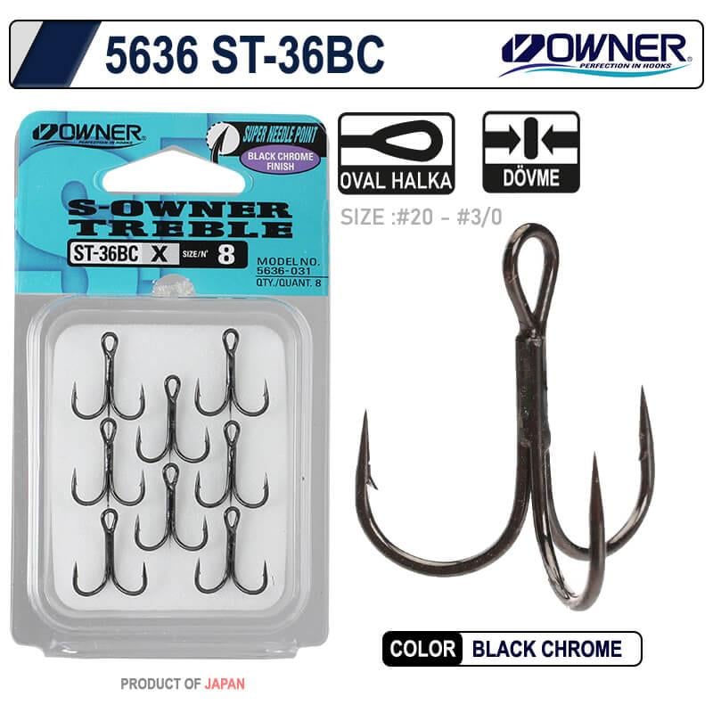 Üçlü İğneler Owner 5636 St-36 Black Chrome Çarpma İğne - 2