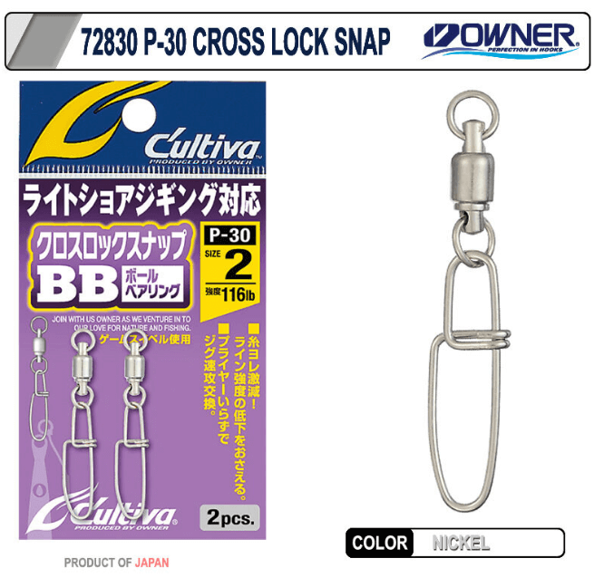 Klips & Fırföndü Owner 72830 P-30 Cross Lock Snap - 1