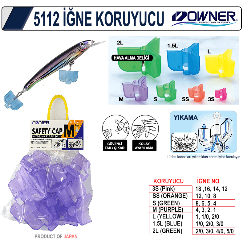OWNER Owner 5112 Safety Cap İğne Koruyucu Aksesuarlar