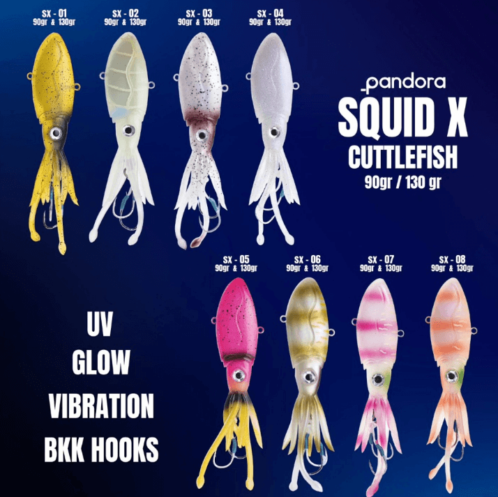 Silikon Yemler Pandora Balıkçılık Squid X CuttleFish 90gr CLM Silikon Kalamar