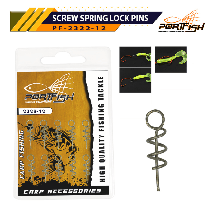 Klips & Fırdöndü Portfish 2322-12 Screw Spring Lock Pins