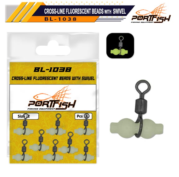 Klips & Fırdöndü Portfish BL-1038 Üçlü Fosforlu Gezer Fırdöndü